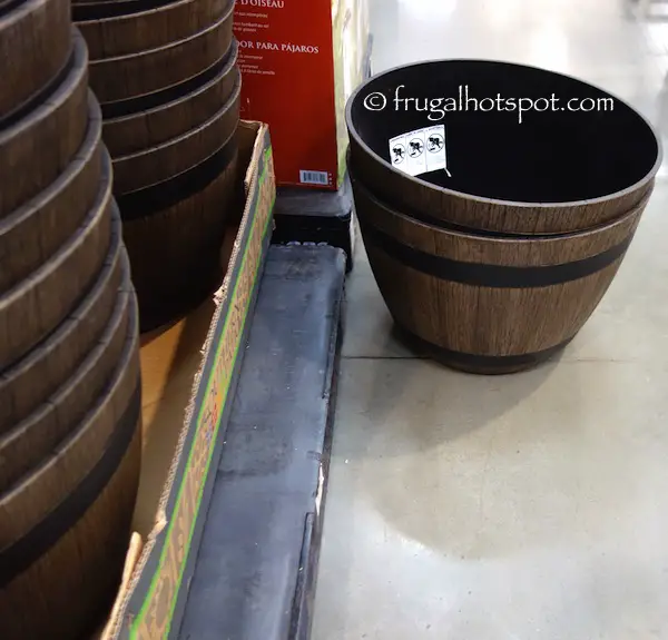 Wine Barrel High Density Resin Planter Costco | Frugal Hotspot