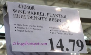 Wine Barrel High Density Resin Planter Costco Price | Frugal Hotspot