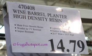 Wine Barrel High Density Resin Planter Costco Price | Frugal Hotspot