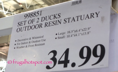 2DucksSet of 2 Ducks Outdoor Resin Statuary Costco Price | Frugal Hotspot