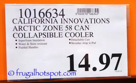 California Innovations Arctic Zone Ultra 58-Can Collapsible Rolling Cooler Costco Price | Frugal Hotspot