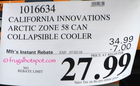 California Innovations Arctic Zone Ultra 58-Can Collapsible Rolling Cooler Costco Price | Frugal Hotspot