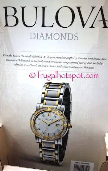 Bulova Stainless Steel Ladies Diamond Bezel Watch Costco | Frugal Hotspot