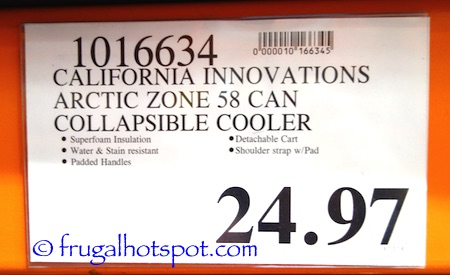 California Innovations Arctic Zone Ultra 58-Can Collapsible Rolling Cooler Costco Price | Frugal Hotspot