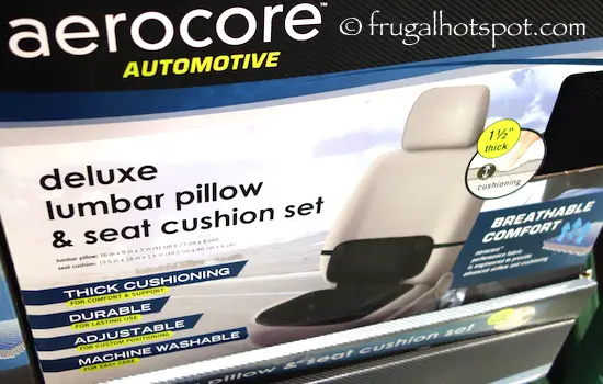 Aerocore Automotive Deluxe Lumbar Pillow and Seat Cushion Costco | Frugal Hotspot