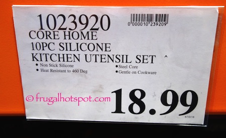 Core Kitchen 10-Pc Silicone Utensil Set Costco Price | Frugal Hotspot