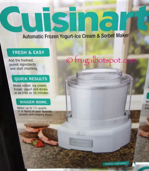 Cuisinart 1.5 Quart Frozen Yogurt-Ice Cream & Sorbet Maker Costco | Frugal Hotspot