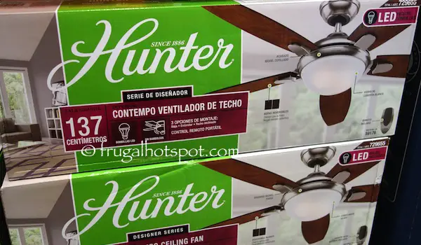 Hunter Contempo 54" Ceiling Fan Costco | Frugal Hotspot