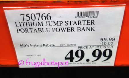 Winplus Car Jump Start and Portable Power Bank Costco Price | Frugal Hotspot