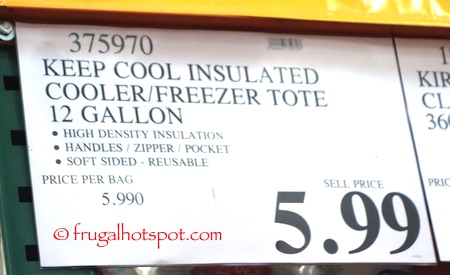 Keep Cool Insulated Shopping Cooler / Freezer Tote Costco Price | Frugal Hotspot
