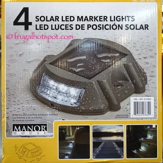 Manor House Solar LED Marker Light 4-Pack Costco | Frugal Hotspot
