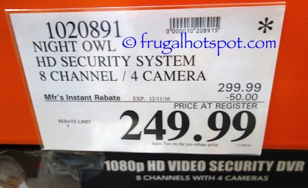 Night Owl HD Surveillance System Costco Price | Frugal Hotspot