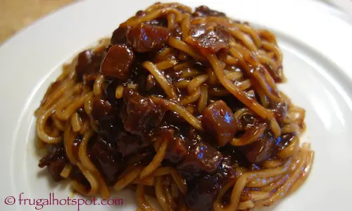 Pulmuone Korean Noodles in a Savory Black Bean Sauce | Frugal Hotspot