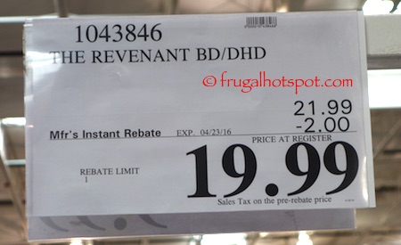 The Revenant Blu-ray + Digital HD Costco Price | Frugal Hotspot