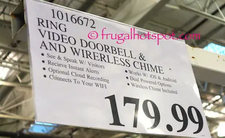 Ring Video Doorbell and Wireless Chime Costco Price | Frugal Hotspot