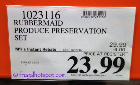 Rubbermaid FreshWorks Produce Saver 3-Pack Costco Price | Frugal Hotspot