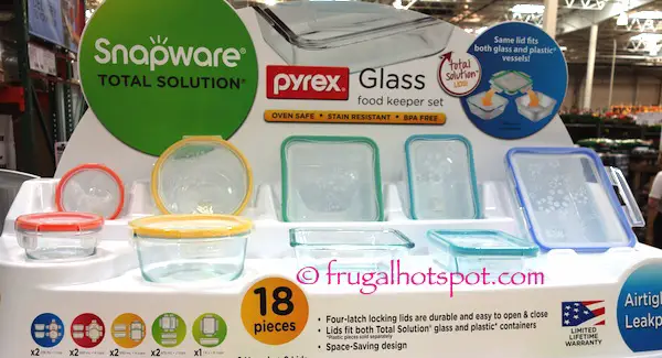 1Snapware Pyrex Glass 18-Piece Food Keeper Set Costco | Frugal Hotspot