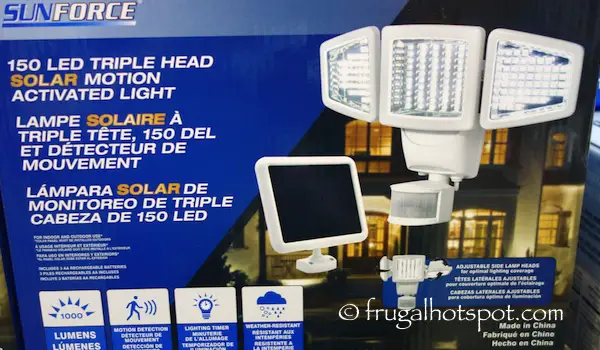 Sunforce 150 LED Solar Motion Security Light Costco | Frugal Hotspot