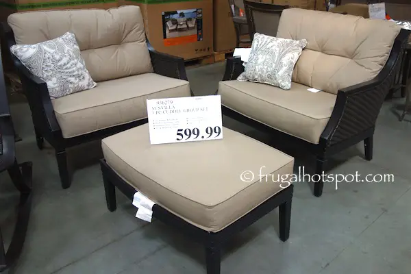 Sunvilla Palmetto Collection 3-Piece Woven Cuddle Group Set Costco | Frugal Hotspot