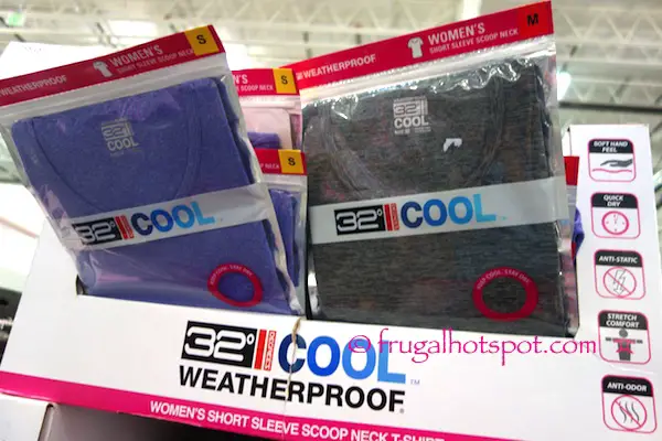 Weatherproof 32 Degrees Cool Women's Short Sleeve Scoop Neck T-Shirt Costco | Frugal Hotspot