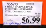 Costco Sale Price: Whalen 5-Shelf Storage Rack