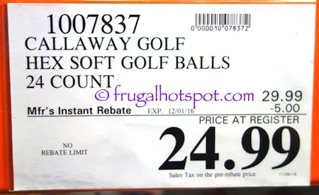 Callaway Hex Soft Golf Balls 24-Pack Costco Price | Frugal Hotspot