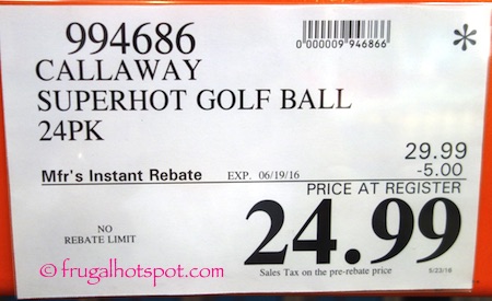 Callaway Superhot Golf Balls 24-Pack Costco Price | Frugal Hotspot