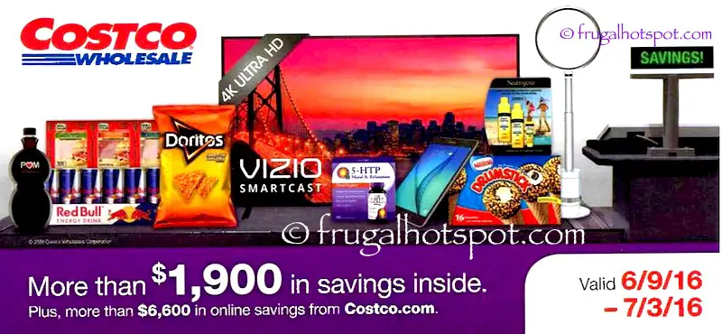 Costco Coupon Book: June 9, 2016 - July 3, 2016. Cover | Frugal Hotspot