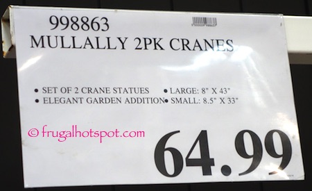 Inside Outside Garden Mullally 2-Piece Elegant Cranes Costco Price | Frugal Hotspot