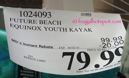 Future Beach Equinox 6.6 Youth Kayak Costco Price | Frugal Hotspot