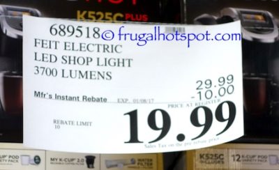 Costco Sale Price: Feit Electric 4 Ft. LED Shop Light