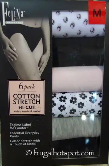 Felina Cotton Stretch Hi-Cut Panty 6-Pack Costco | Frugal Hotspot