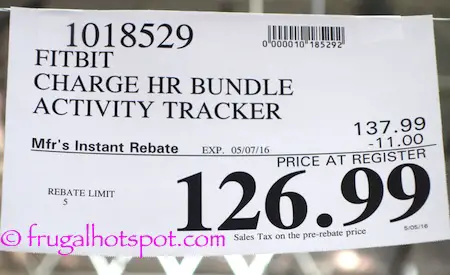 Fitbit Charge HR Bundle Activity Tracker Costco Price | Frugal Hotspot