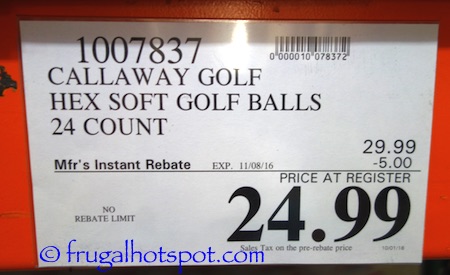 Callaway Hex Soft Golf Balls 24-Pack Costco Price | Frugal Hotspot