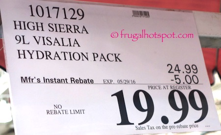 High Sierra Visalia 9 Hydration Pack Costco Price | Frugal Hotspot