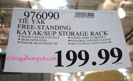 Tie Yak Free-Standing Kayak / SUP Storage Rack Costco Price | Frugal Hotspot