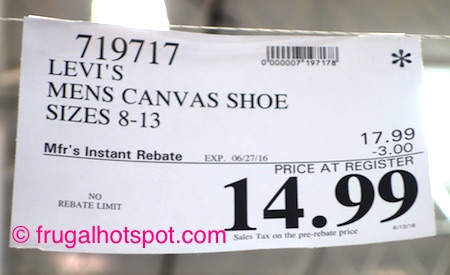 Levi's Men's Canvas Shoes Costco Price | Frugal Hotspot