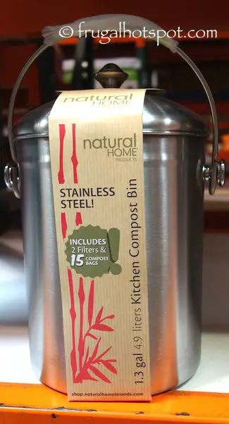 Natural Home Stainless Steel Kitchen Compost Bin Costco | Frugal Hotspot