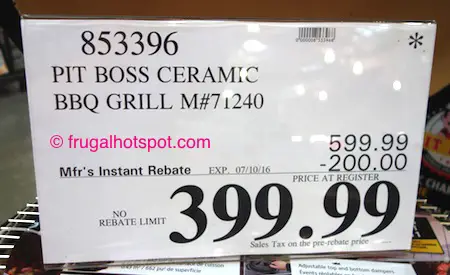 Pit Boss Ceramic Charcoal BBQ Grill Costco Price | Frugal Hotspot