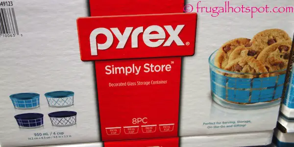 Pyrex Simply Store Decorated Glass Storage Container 8-Piece Costco | Frugal Hotspot