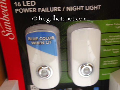 Sunbeam 16 LED Power Failure Night Light 2-Pack Costco | Frugal Hotspot