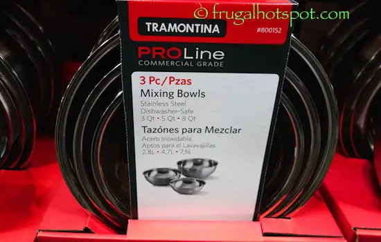 Costco Sale: Tramontina Proline S/S 3-Pk Mixing Bowls $9.99