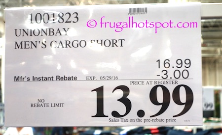 Unionbay Men's Cargo Shorts Costco Price | Frugal Hotspot