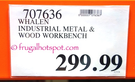 Whalen Industrial Metal & Wood Workbench Costco Price | Frugal Hotspot