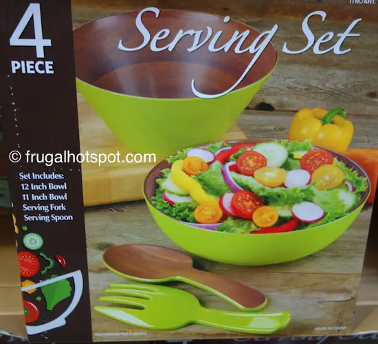 First Design Global Melamine 4-Pc Bowl Serving Set Costco | Frugal Hotspot