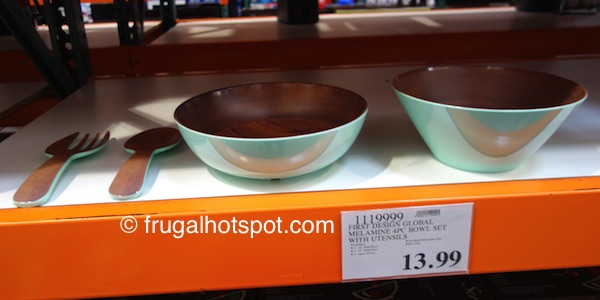 First Design Global Melamine 4-Pc Bowl Serving Set Costco Price | Frugal Hotspot