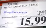 Heritage Security Products Metal Ammo Box 2-Pack Costco Price | Frugal Hotspot