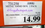 Heritage Security Products Metal Ammo Box 2-Pack Costco Price | Frugal Hotspot