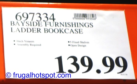 Bayside Furnishings Ladder Bookcase Costco Price | Frugal Hotspot
