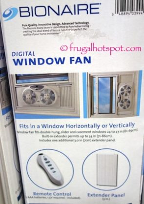 Bionaire Digital Twin Window Fan Costco